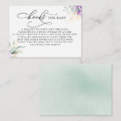 Books for Baby Gold Greenery Request Card Informatiekaartje (Voorkant / Achterkant)