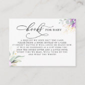 Books for Baby Gold Greenery Request Card Informatiekaartje (Voorkant)
