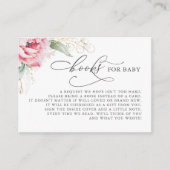 Books for Baby Gold Greenery Request Card Informatiekaartje (Voorkant)