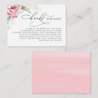 Books for Baby Gold Greenery Request Card