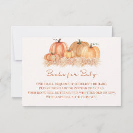 Books for Baby Insert | Autumn Pampas Grass Bedankkaart