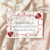 Books for Baby ladybug Request Card Informatiekaartje