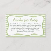 Books For Baby Matcha Green Tea Baby Shower Informatiekaartje (Voorkant)