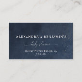 Books For Baby Moon Starry Night Navy Blue Stars Informatiekaartje (Achterkant)