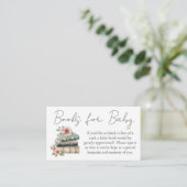 Books For Baby New Chapter Floral Baby Shower Informatiekaartje (Staand voorkant)