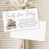 Books For Baby New Chapter Floral Baby Shower Informatiekaartje