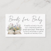 Books For Baby New Chapter Wildflower Baby Shower Informatiekaartje (Voorkant)