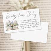Books For Baby New Chapter Wildflower Baby Shower Informatiekaartje