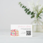 Books for Baby QR Code New Chapter Baby Shower Informatiekaartje (Staand voorkant)