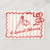 Books for Baby Red Bow Frame Enclosure Card Informatiekaartje (Achterkant)