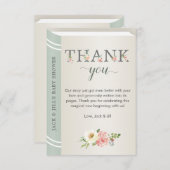 Books for Baby Sage Library Storybook Thank You Informatiekaartje (Voorkant / Achterkant)