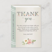 Books for Baby Sage Library Storybook Thank You Informatiekaartje (Voorkant)