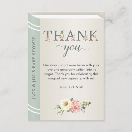 Books for Baby Sage Library Storybook Thank You Informatiekaartje (Voorkant)