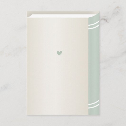 Books for Baby Sage Library Storybook Thank You Informatiekaartje (Achterkant)