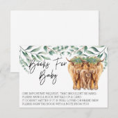 Books for Baby Shower Highland Cow Mothers Kaart (Voorkant / Achterkant)