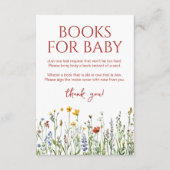 Books for Baby Spring Flowers Baby Shower Informatiekaartje (Voorkant)