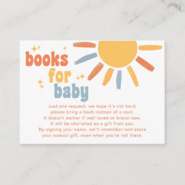 Books For Baby Sunshine Baby Shower Informatiekaartje