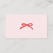 Books for baby Valentines hearts Bow Baby Shower Informatiekaartje (Achterkant)