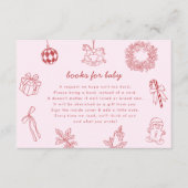 Books for baby whimsical christmas winter girl informatiekaartje (Voorkant)