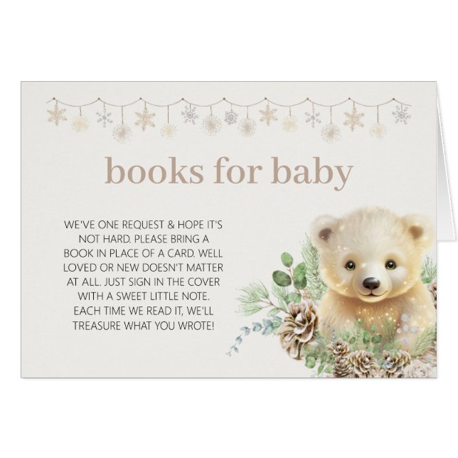 Books for Baby Winter Polar Bear Book Request (Voorkant Horizontaal)