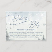 Books for Its Cold Outside Winter Baby Shower Informatiekaartje (Voorkant)