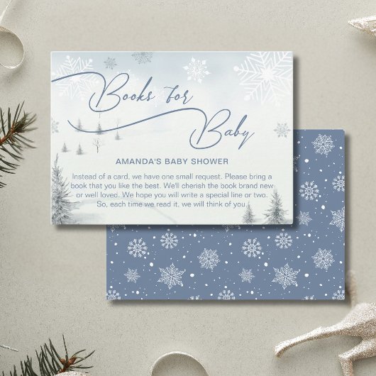 Books for Its Cold Outside Winter Baby Shower Informatiekaartje