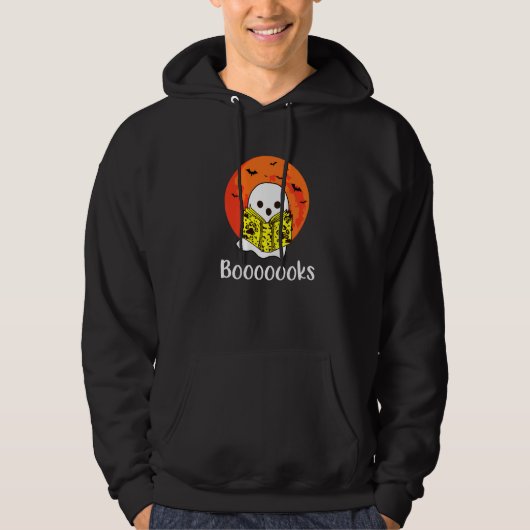 Books Ghost Boo Read Books Library 1 Hoodie (Voorkant)