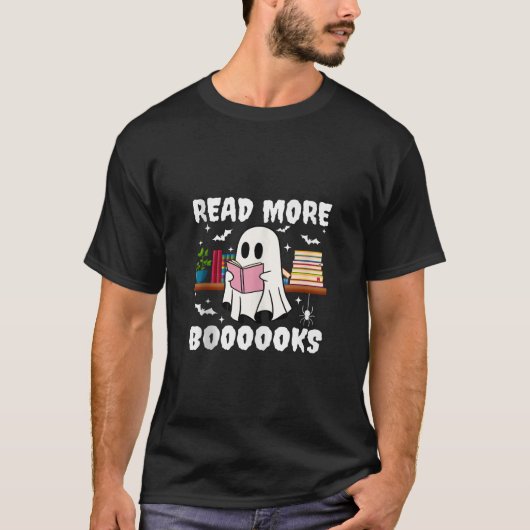 Books Ghost Halloween Lees meer Books Cute Boo T-shirt (Voorkant)