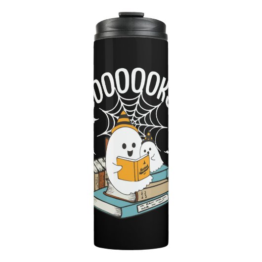 Books Ghost Read Books Halloween Funny Reading Thermosbeker (Voorkant)