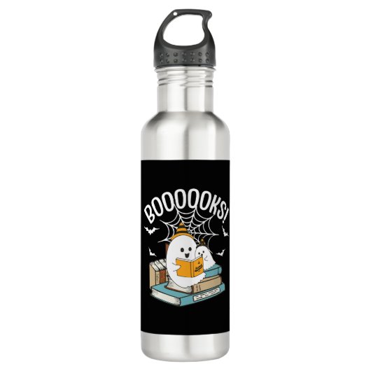 Books Ghost Read Books Halloween Funny Reading Waterfles (Voorkant)