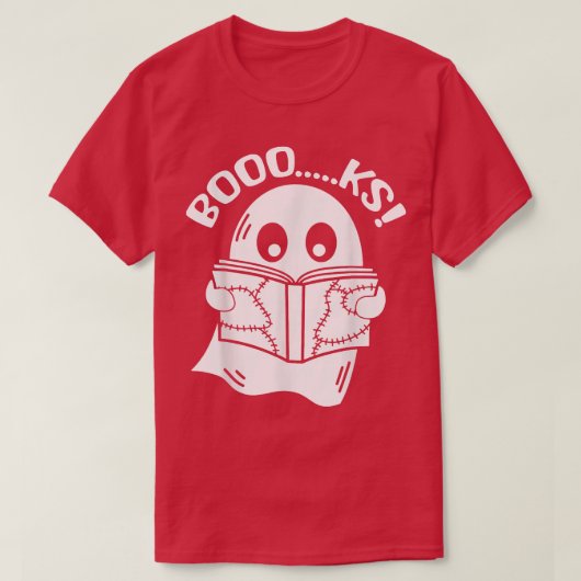 Books Ghost Reading Books Halloween T-shirt (Design voorkant)