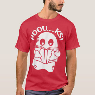Books Ghost Reading Books Halloween T-shirt
