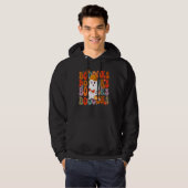 Books Groovy Cute Ghost Book Retro Reading Hallo Hoodie (Voorkant volledig)