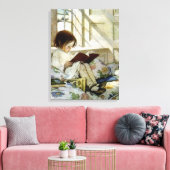 "Books in Winter" van Jessie Willcox Smith Canvas Afdruk (Insitu (Woonkamer))