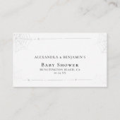 Books Insert Cute Halloween Monster Baby Shower Informatiekaartje (Achterkant)