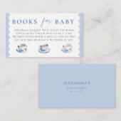 Books Insert Tea Brewing Script Boy Baby Shower Informatiekaartje (Voorkant / Achterkant)