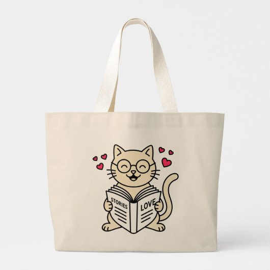 BOOKS LOVER GROTE TOTE BAG (Achterkant)