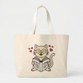 BOOKS LOVER GROTE TOTE BAG (Voorkant)