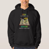 Books Makes Me Happy Humans Make My Head Hurt Hoodie (Voorkant)