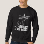 Books Not Bombs Book  Reader Reading Literature Trui (Voorkant)