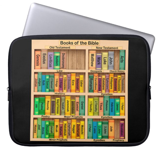 Books of the Bible Laptop Sleeve (Voorkant)