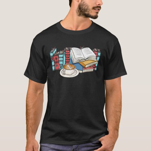 Books Reading Literature Library Bookworm T-shirt (Voorkant)