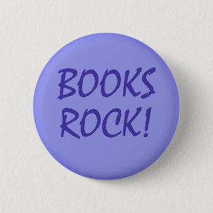 Books Rock - Book Lovers/Readers Ronde Button 5,7 Cm