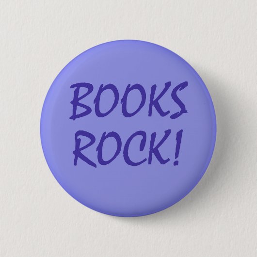 Books Rock - Book Lovers/Readers Ronde Button 5,7 Cm (Voorkant)