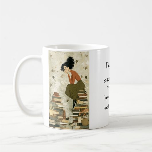 Books "Tsundoku" Mug Koffiemok (Links)