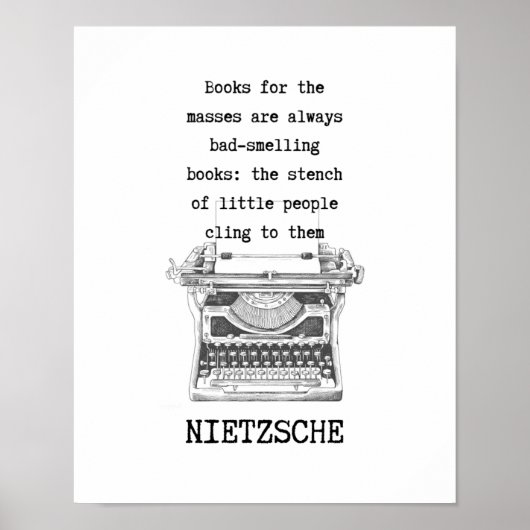 BOOKS voor de massa's die SINK citeert van Nietzsc Poster (Voorkant)