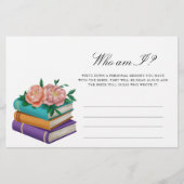 Books - Who am I bridal shower game Briefpapier (Voorkant)