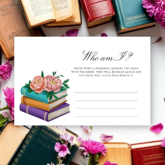Books - Who am I bridal shower game Briefpapier