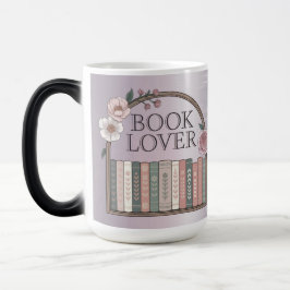 Bookshelf Flowers Book Lovers Morphing Mug Magische Mok