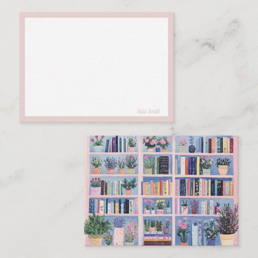 Bookshelf Note Cards Notitiekaartje (Voorkant / Achterkant)